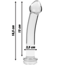 Nebula series by ibiza - modello 11 dildo in vetro borosilicato trasparente 16 cm -o- 3 cm