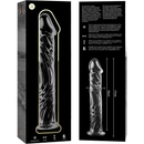 Nebula series by ibiza - modello 12 dildo in vetro borosilicato trasparente 17 cm -o- 3.5 cm