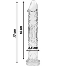 Nebula series by ibiza - modello 12 dildo in vetro borosilicato trasparente 17 cm -o- 3.5 cm