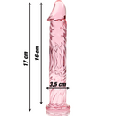 Nebula series by ibiza - modello 12 dildo in vetro borosilicato rosa 17 cm -o- 3.5 cm