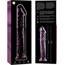Nebula series by ibiza - modello 12 dildo in vetro borosilicato rosa 17 cm -o- 3.5 cm