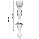 Nebula series by ibiza - modello 13 dildo in vetro borosilicato trasparente 18 cm -o- 3.5 cm