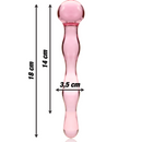 Nebula series by ibiza - modello 13 dildo in vetro borosilicato rosa 18 cm -o- 3.5 cm