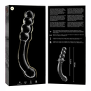 Nebula series by ibiza - modello 14 dildo in vetro borosilicato trasparente 18.5 cm -o- 3 cm