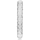 Nebula series by ibiza - modello 15 dildo in vetro borosilicato trasparente 18.5 cm -o- 3 cm