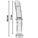 Nebula series by ibiza - modello 16 dildo in vetro borosilicato trasparente 18.5 cm -o- 3 cm