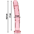 Nebula series by ibiza - modello 16 dildo in vetro borosilicato rosa 18.5 cm -o- 3 cm