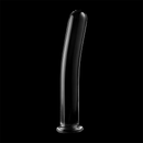 Nebula series by ibiza - modello 17 dildo in vetro borosilicato trasparente 18.5 cm -o- 3 cm