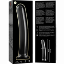 Nebula series by ibiza - modello 17 dildo in vetro borosilicato trasparente 18.5 cm -o- 3 cm