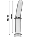 Nebula series by ibiza - modello 17 dildo in vetro borosilicato trasparente 18.5 cm -o- 3 cm