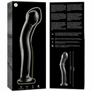Nebula series by ibiza - modello 18 dildo in vetro borosilicato trasparente 18.5 cm -o- 3.5 cm