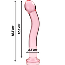 Nebula series by ibiza - modello 18 dildo in vetro borosilicato rosa 18.5 cm -o- 3.5 cm