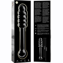 Nebula series by ibiza - modello 20 dildo in vetro borosilicato trasparente 20.5 cm -o- 3 cm