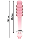 Nebula series by ibiza - modello 20 dildo in vetro borosilicato rosa 20.5 cm -o- 3 cm