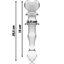 Nebula series by ibiza - modello 21 dildo in vetro borosilicato trasparente 20.5 cm -o- 3.5 cm