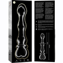 Nebula series by ibiza - modello 21 dildo in vetro borosilicato trasparente 20.5 cm -o- 3.5 cm