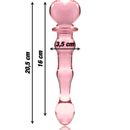 Nebula series by ibiza - modello 21 dildo in vetro borosilicato rosa 20.5 cm -o- 3.5 cm