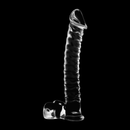 Nebula series by ibiza - modello 23 dildo in vetro borosilicato trasparente 21.5 cm -o- 4 cm