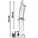 Nebula series by ibiza - modello 23 dildo in vetro borosilicato trasparente 21.5 cm -o- 4 cm