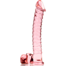 Nebula series by ibiza - modello 23 dildo in vetro borosilicato rosa 21.5 cm -o- 4 cm