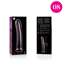 Nebula series by ibiza - modello 8 dildo in vetro borosilicato rosa 14.5 cm -o- 2 cm