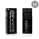 Nebula series by ibiza - modello 10 dildo in vetro borosilicato trasparente 16.5 cm -o- 3.5 cm