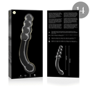 Nebula series by ibiza - modello 14 dildo in vetro borosilicato trasparente 18.5 cm -o- 3 cm