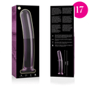 Nebula series by ibiza - modello 17 dildo in vetro borosilicato rosa 18.5 cm -o- 3 cm