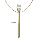 Ibiza - stimolatore clit pocket collana caricatore usb 12 modalit di vibrazione dorato 12,2 x 1,5