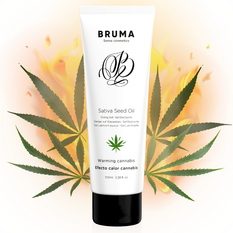 Bruma - gel scorrevole all''olio di semi di sativa scaldante gusto cannabis 100 ml