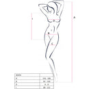 Passion - bs094 bodystocking blanco talla unica
