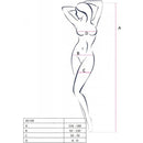 Passion - bs100 bodystocking blanco talla unica