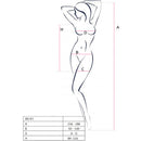 Passion - bs101 bodystocking blanco talla unica