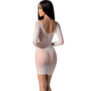 Passion - bs101 bodystocking blanco talla unica
