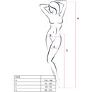 Passion - s026 medias con liguero blanco talla unica