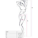 Passion - s027 medias con liguero rojo talla unica