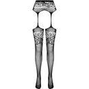 Passion - s029 medias con liguero negro talla unica