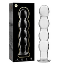 Nebula series by ibiza - modello 10 dildo in vetro borosilicato trasparente 16.5 cm -o- 3.5 cm