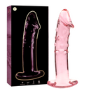 Nebula series by ibiza - modello 19 dildo in vetro borosilicato rosa 18.5 cm -o- 4 cm