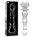 Nebula series by ibiza - modello 21 dildo in vetro borosilicato trasparente 20.5 cm -o- 3.5 cm