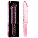 Nebula series by ibiza - modello 24 dildo in vetro borosilicato rosa 28.5 cm -o- 5 cm