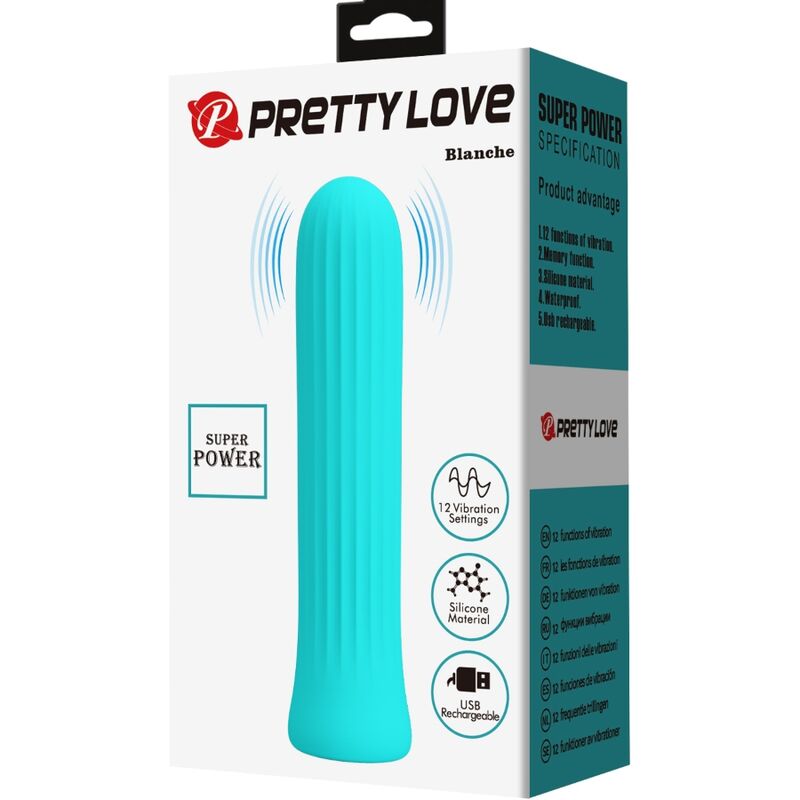 Pretty love - blanche vibratore stimolatore blu-6