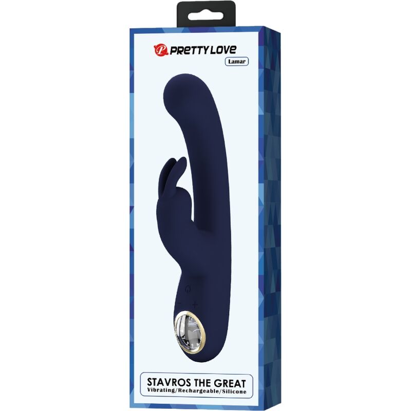 Pretty love - vibratore lamar rabbit e punto g blu-10