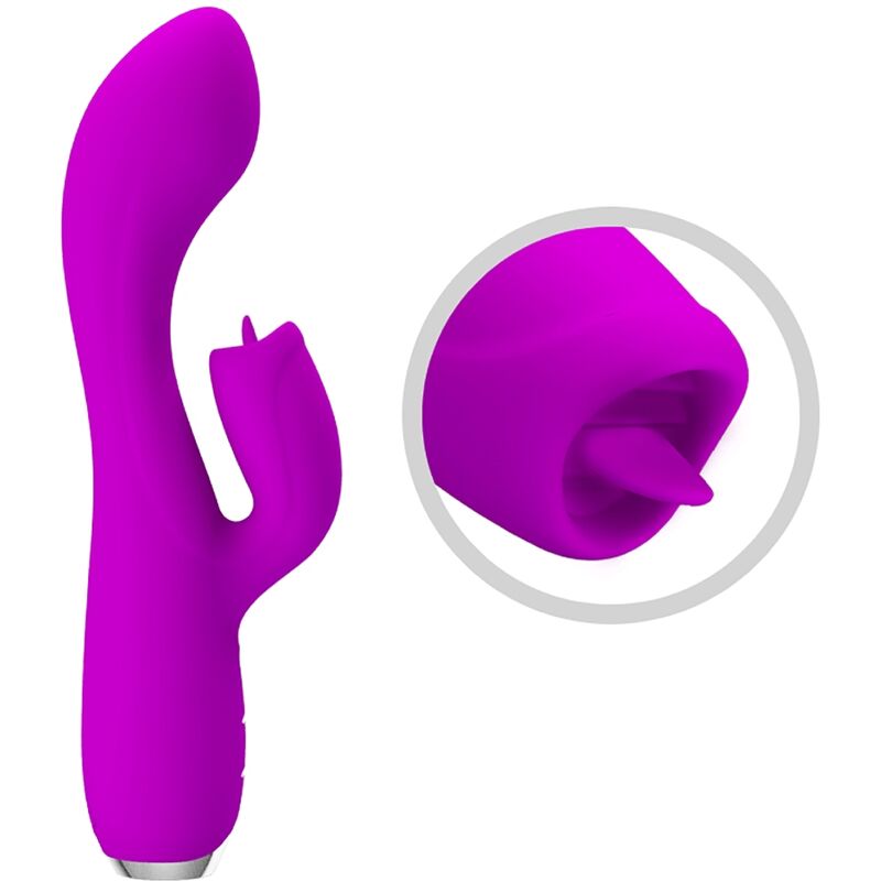 Pretty love - vibratore ricaricabile gloria rabbit-viola impermeabile-4