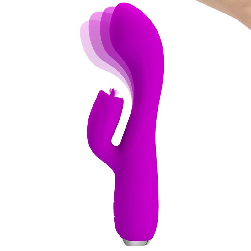 Pretty love - vibratore ricaricabile gloria rabbit-viola impermeabile-1