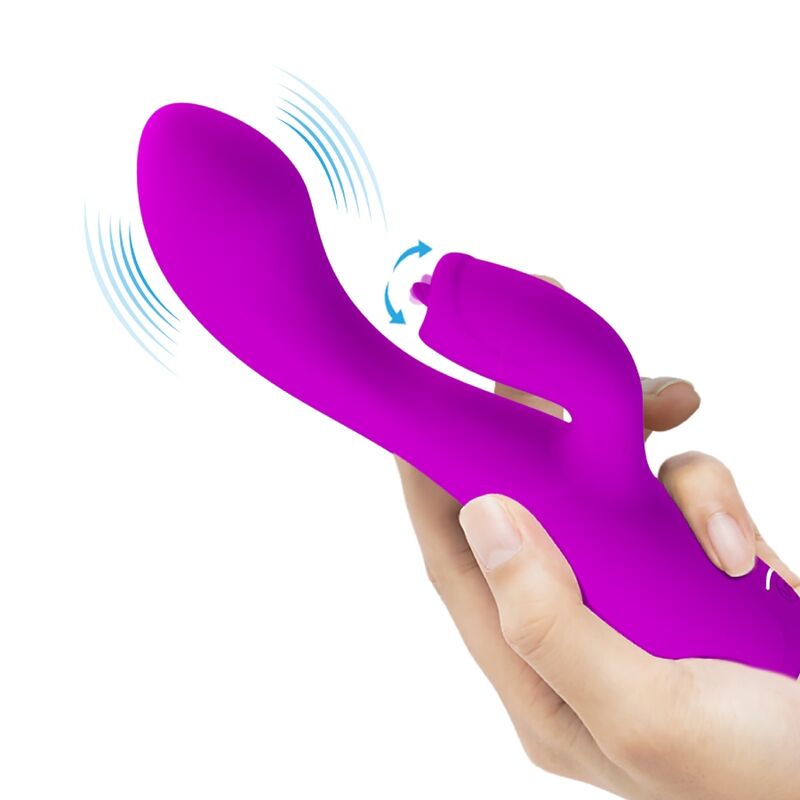 Pretty love - vibratore ricaricabile gloria rabbit-viola impermeabile-8