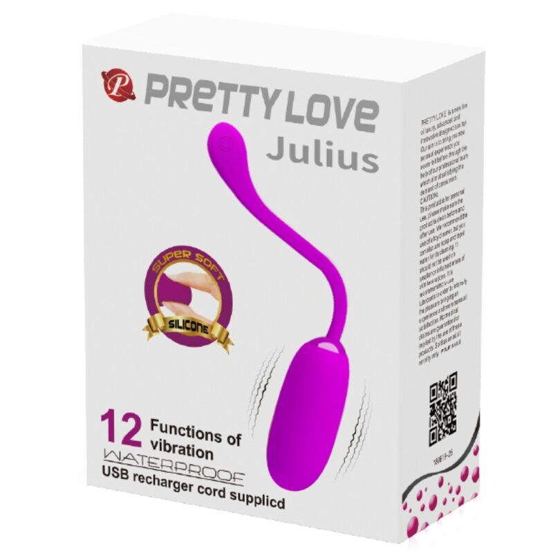 Pretty love - uovo vibrante julius impermeabile-ricaricabile viola-10