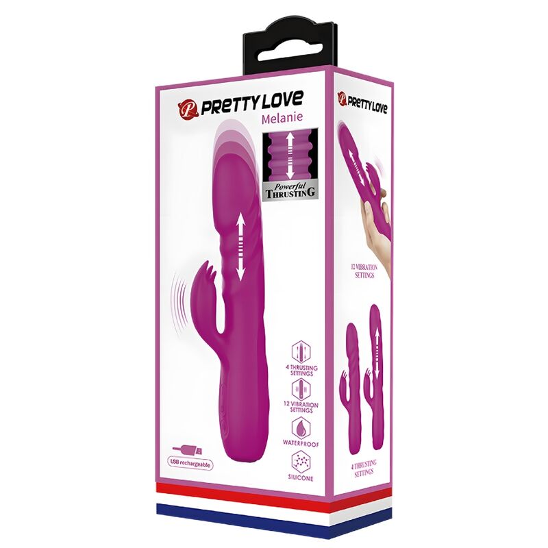 Pretty love - vibratore coniglio ricaricabile melanie viola-7