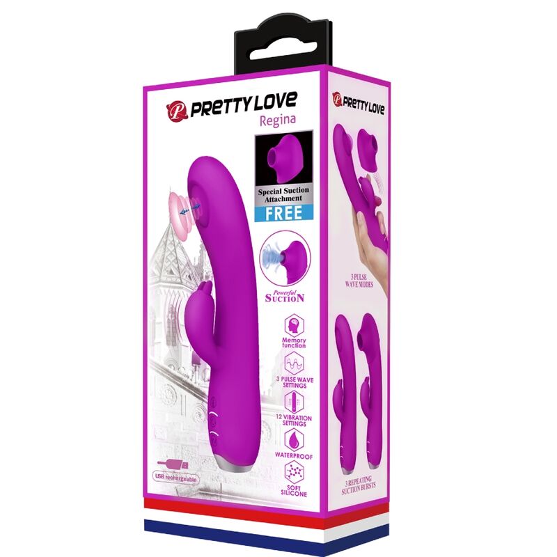 Pretty love - vibratore ventosa ricaricabile regina viola-11