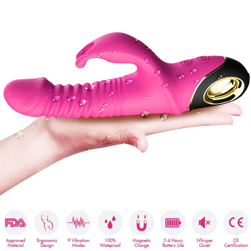 Armony - vibratore zing dildo coniglio fucsia-3